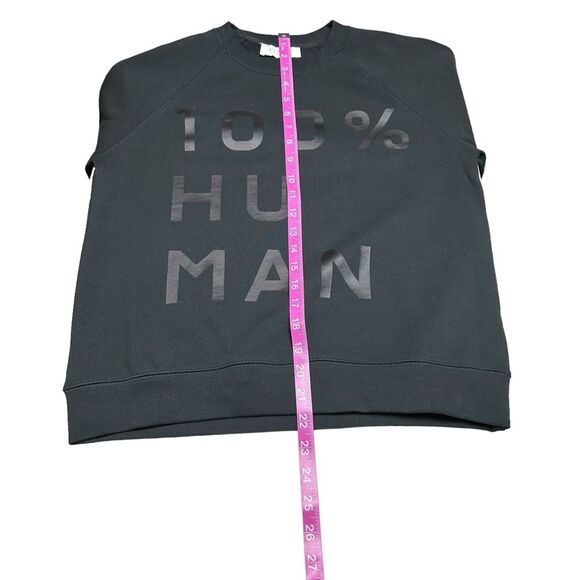 Everlane NWOT 100% Human Black Sweatshirt Size Small - Picture 3 of 6